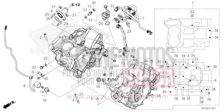 KURBELGEHAEUSE (CB500FAC) von Hornet 500 GRAPHITE BLACK (NHB01) von 2026